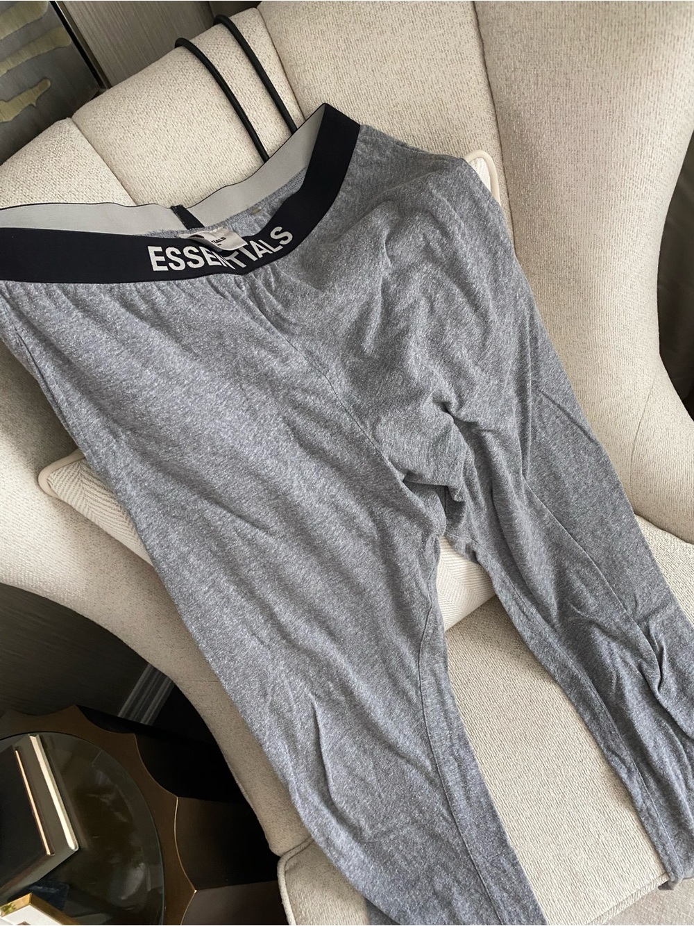Fear of God ESSENTIALS Grey Sweatpants with Branded Black Waistband